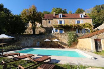 the private pool and garden, and the house 