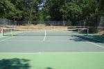 The private tennis court