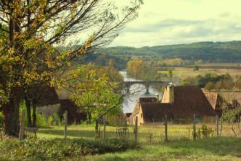 Vue depuis les hauteurs du hameau