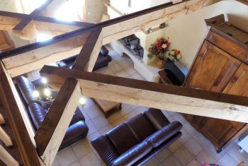 thesitting room viewed from the landing at first floor