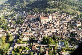 the pretty medieval village of St Cyprien 