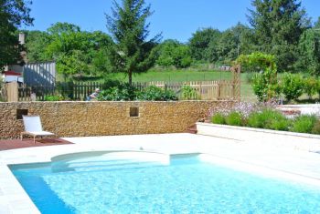 the terrace area overlooking the pool 