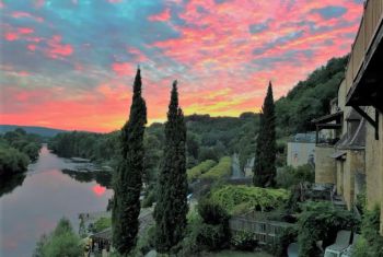 couché de soleil vue depuis la terrasse...