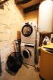 The laundry corner with washing machine and dryer 