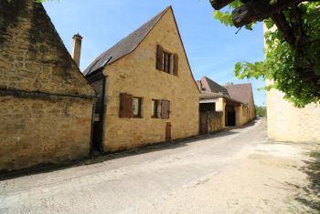 the rear side of the house from the lane Costa del Porte 