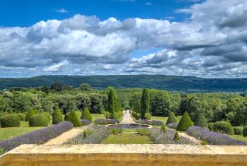 La vue panoramique sur les jardins 
