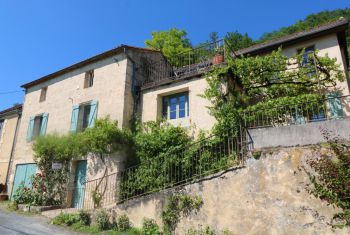 The two dwellings viewed from outside